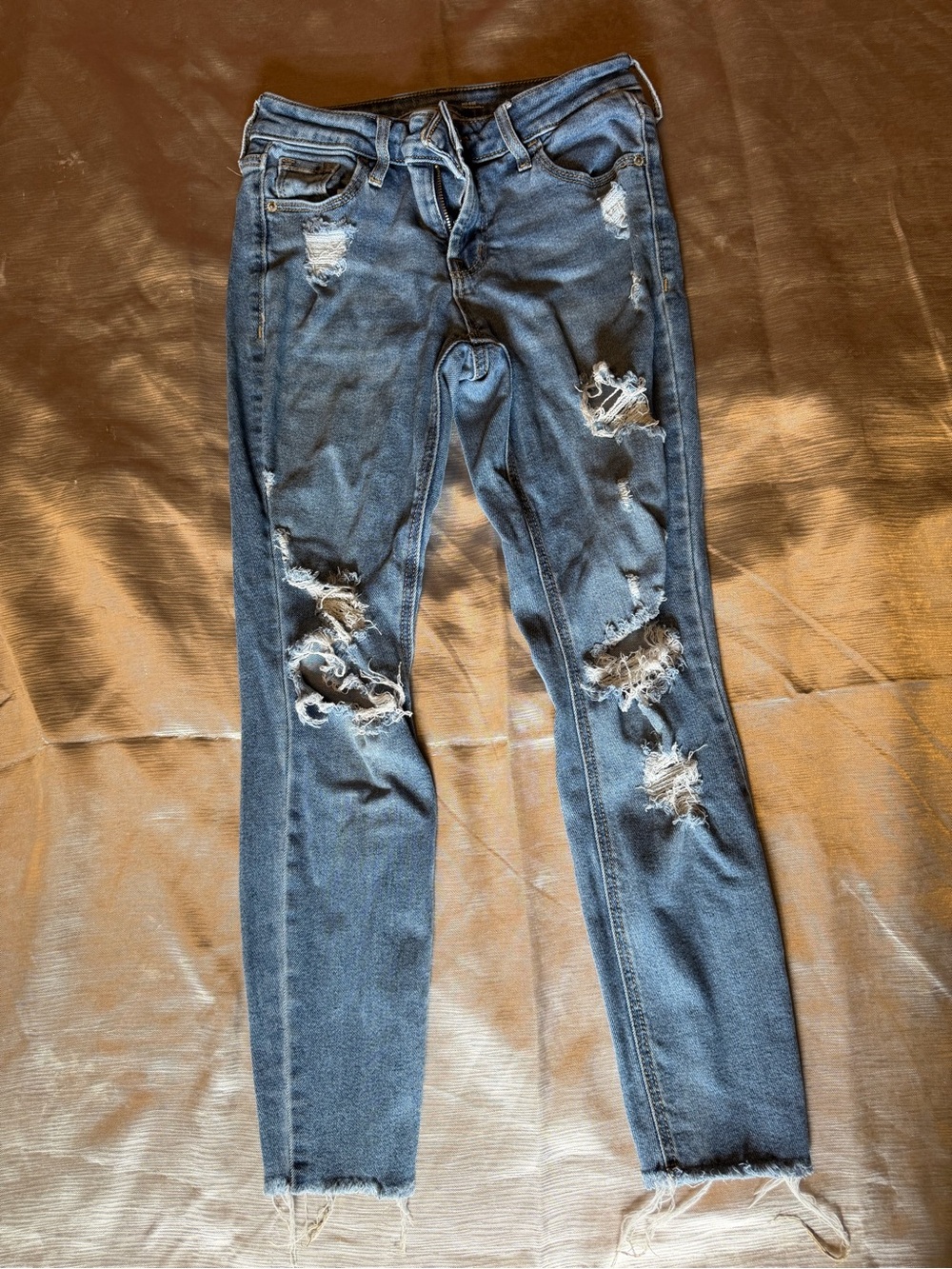 Old Navy Ripped Skinny Jeans - Blue Wash